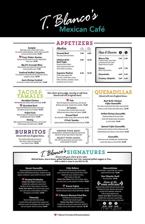 t blancos|blancos longview tx menu.